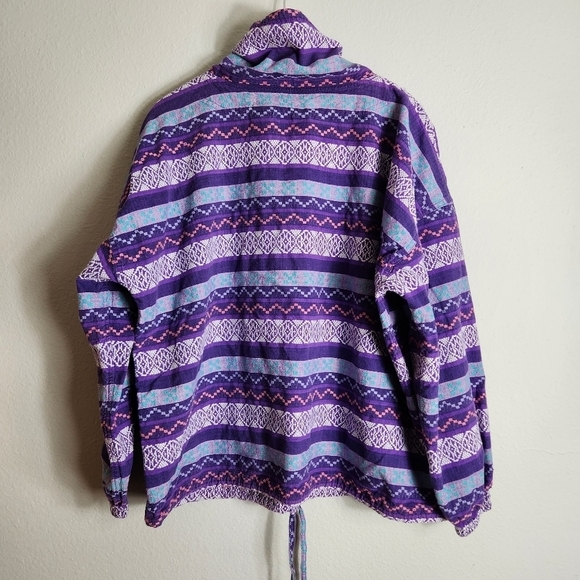 Paris Sport Club Vintage Lightweight Cowlneck Aztec Pullover-Size OSFM - Picture 6 of 7